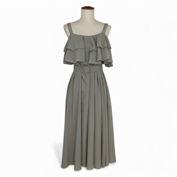 short blue linen dress Navy blue linen dress midi women dress 1261#  Xiaolizi